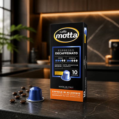 Motta Espresso Decaffeinated Coffee Capsules Compatible with Nespresso (10 Capsules)