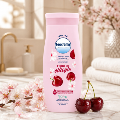 Crème hydratante pour le corps Leocrema Fleur de cerisier 250 ml