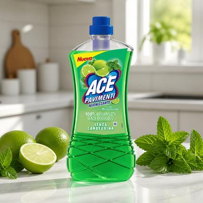 ACE Pavimenti Calce e Menta 1000 ml – Detergente Igienizzante Senza Candeggina