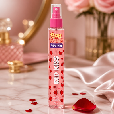 Acqua Corpo Glitter Profumata Spray Malizia Bon Bons Red Kiss 75 ml