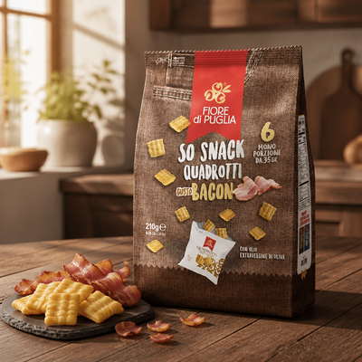 Fiore di Puglia Quadrotti Bacon 210 g