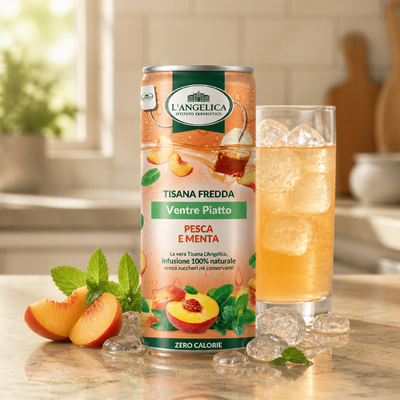L'Angelica Tisana Fredda Ventre Piatto Zero Cal Pesca e Menta 240 ml