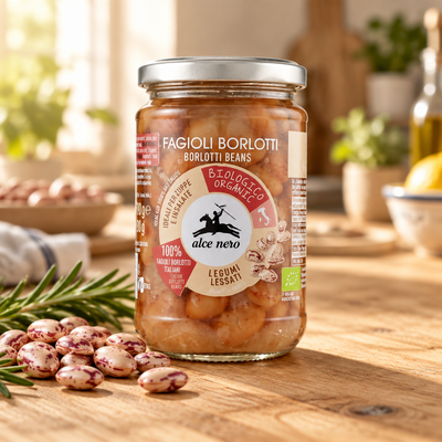 Alce Nero Organic Boiled Borlotti Beans – 300 g
