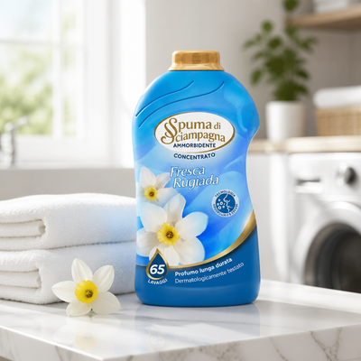 Adoucissant Fresh Dew Mousse Champagne – 65 lavages