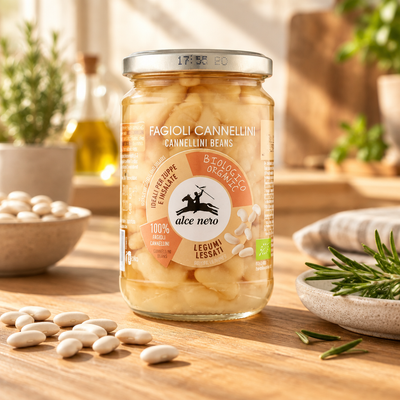 Alce Nero Organic Boiled Cannellini Beans – 300 g