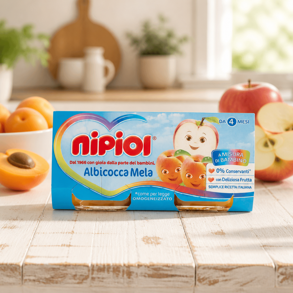 Nipiol Compote de fruits Abricot/Pomme 2 x 80 g