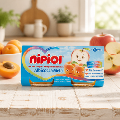Nipiol Homogenized Fruit Apricot/Apple 2 x 80g