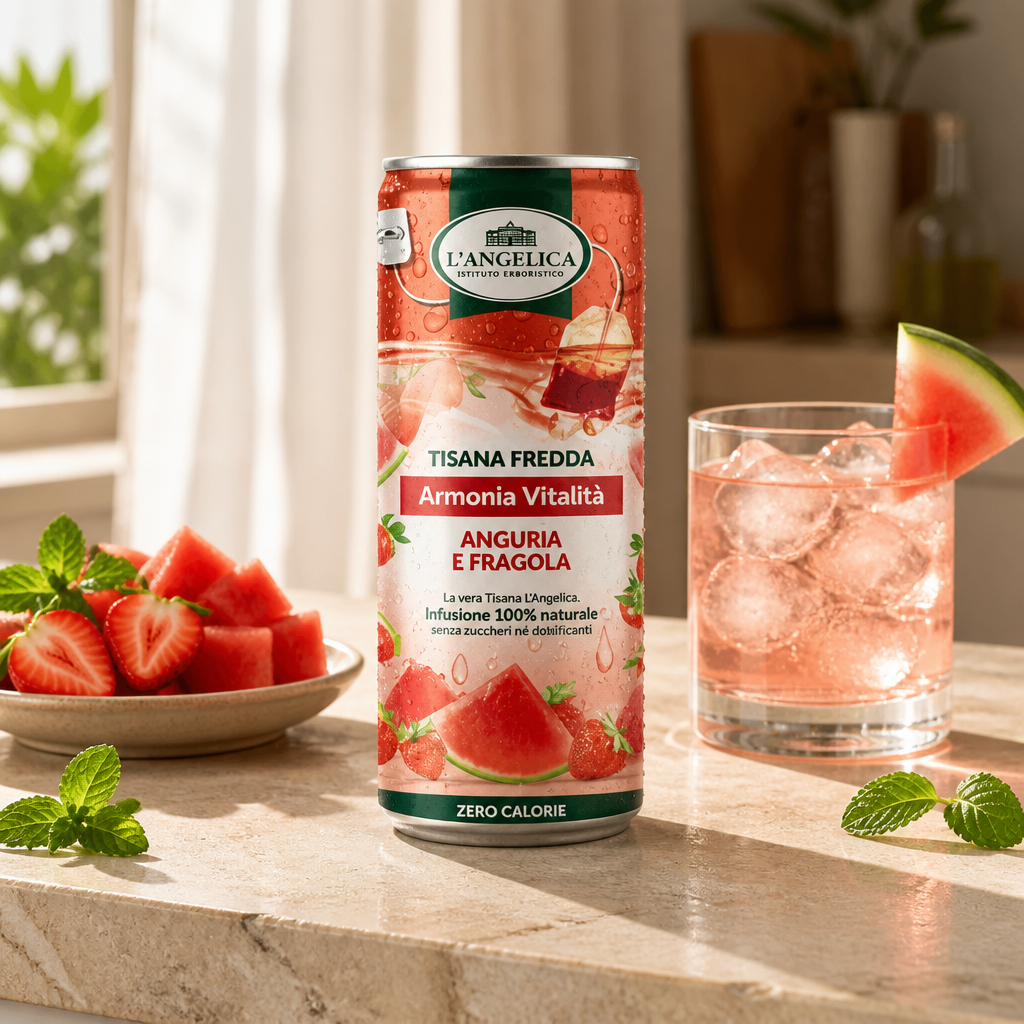 L'Angelica Cold Infusion Harmony Vitality Zero Cal Watermelon and Strawberry 240 ml