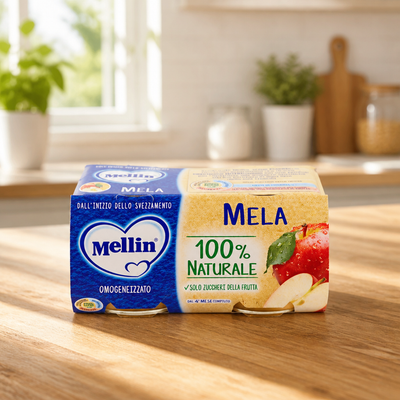 Mellin Homogenized Fruit Apple 2 x 100 g