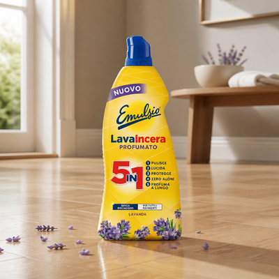 EMULSIO Lavaincera Pavimenti Profumati Fragranza di Lavanda 5 in 1 875 ml