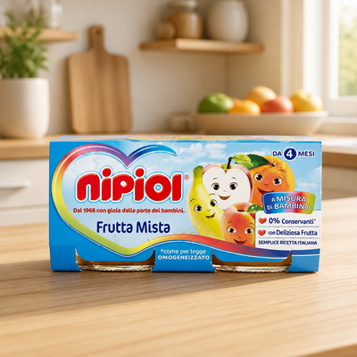 Nipiol Mixed Fruit Homogenized Baby Food 2 x 80 gr