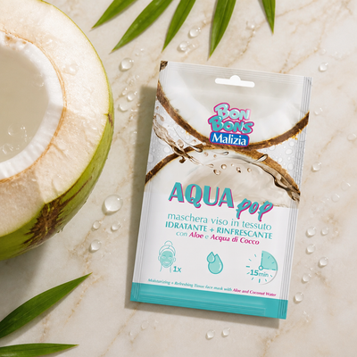 Malizia Bon Bons Aqua pop maschera viso in tessuto 25 mL