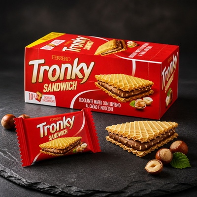 Wafer Tronky Sandwich - Ferrero - Nocciola 10 pezzi