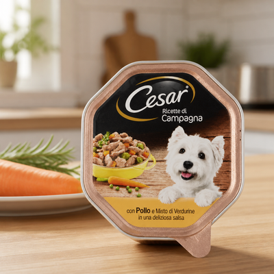 Cesar Cane Recettes Poulet et Légumes 150 g