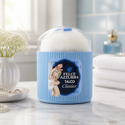 Felce azzurra Talco con Piumino 250 gr