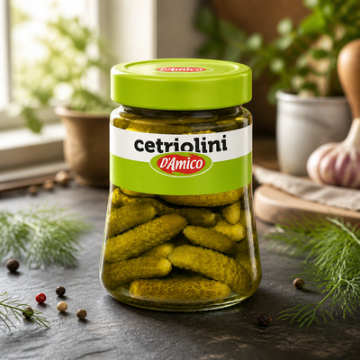 Gherkins in D'Amico Vinegar 300g