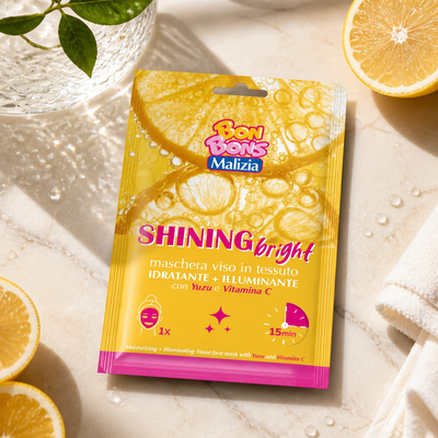 Malizia Bon Bons Shining bright maschera viso in tessuto 25 mL