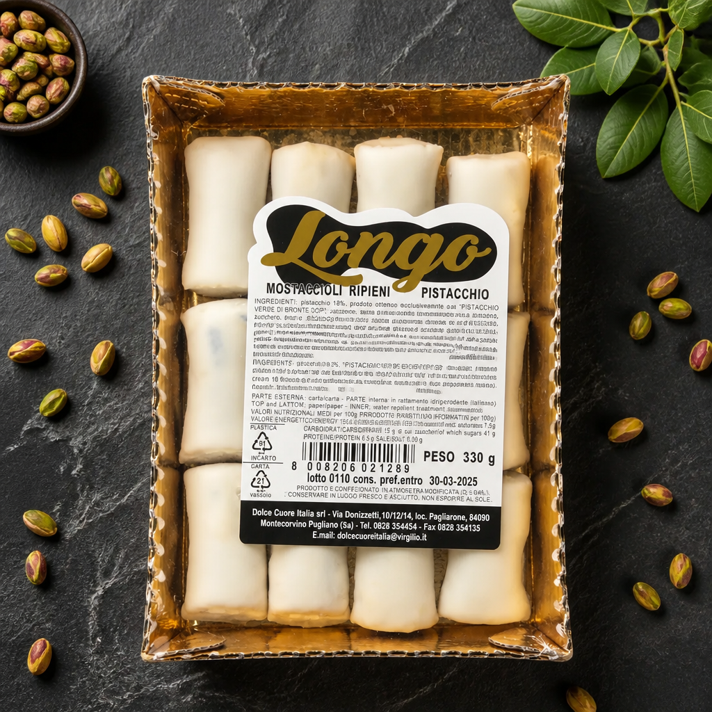 Longo Mostaccioli ripieni Pistacchio 330gr