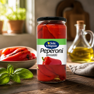 O Sole e Napule Roasted Peppers 480 gr