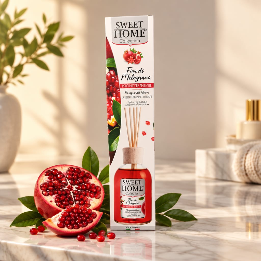 Sweet Home Profumatore Ambiente con Bastoncini Fior di Melograno 100 ml
