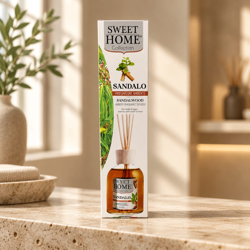 Sweet Home Profumatore Ambiente con Bastoncini Sandalo 100 ml